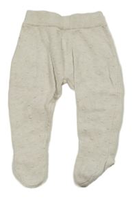 Smetanové úpletové polodupky s bodkami H&M