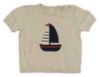 Béžové pletené tričko s lodičkou H&M