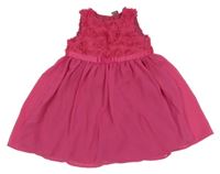 Růžové šifonové šaty s květy George