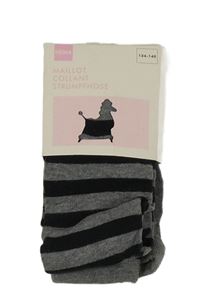 Nové - Černo-šedé pruhované punčocháče Hema