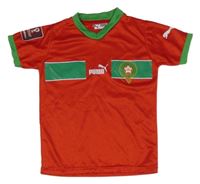 Červeno-zelené sportovní tričko s logem Puma 