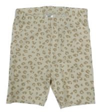 Smetanovo-béžové vzorované legínové kraťasy H&M