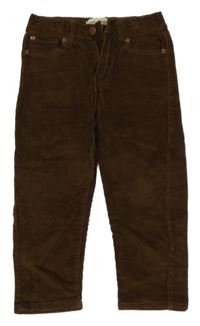 Kávové menšestrové nohavice Stitch&Stone