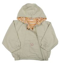 Béžová šusťáková jarní bunda s kapucí Dimo