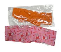Nové - 2x - Růžová čelenka s Pepinou + oranžová čelenka s mašlí