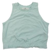 Svetlozelený froté crop top H&M