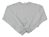 Sivá melírovaná crop mikina H&M