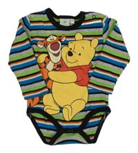 Barevně pruhované body s medvídkem Pú Disney 