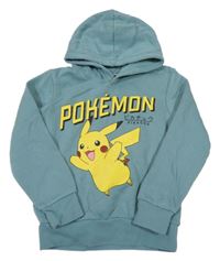 Zelenošedá mikina s Pokémonem a kapucňou C&A