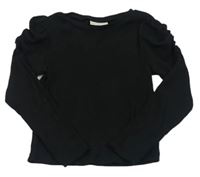 Černé žebrované triko Matalan