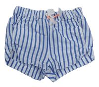 Bielo-modré pruhované kraťasy s mašlou H&M