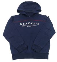 Tmavomodrá mikina s logom a kapucňou zn. MCKENZIE