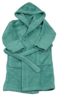 Zelenomodrý chlpatý župan s kapucňou Next