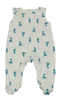 Bílé dupačky so žirafami 