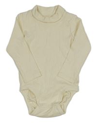 Smetanové žebrované body s rolákem H&M