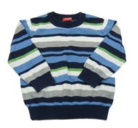 Pruhovano-tmavomodrý sveter GIANNA MAE