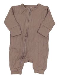 Kakaový rebrovaný overal Next