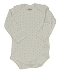 Bílé body se šedými hvězdičkami Topomini