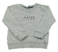 Sivá melírovaná mikina s logom TED BAKER