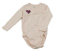 Světlerůžové zavinovací body se srdíčkem lupilu