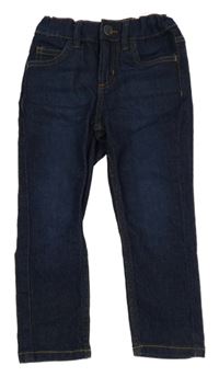 Tmavomodré slim fit rifle lupilu