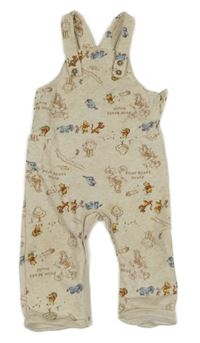 Svetlobéžové melírované cargo na traké tepláky s Pú s kamarády Disney