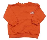 Červená mikina so slniečkom a nápismi ZEEMAN