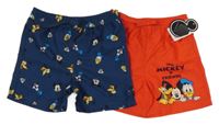 Nové - 2x - Plážové kraťasy s Mickey s kamarády PRIMARK