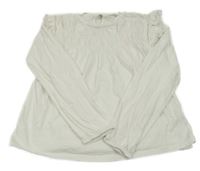 Biela mačkaná blúzka s volánikmi MANGO