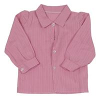 Ružová pruhovaná vzorovaná blúzka