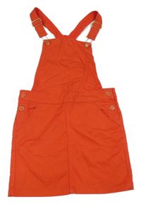 Červená rifľová na traká sukňa H&M
