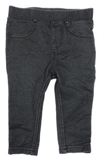 Černé tregíny riflového vzhledu H&M