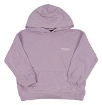 Svetlofialová oversize mikina s logom a vreckom a kapucňou REPRESENT