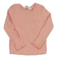 Růžové žebrované triko H&M