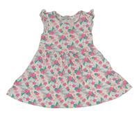Biele kvetované bavlnené šaty zn. Primark