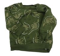 Khaki mikina s kostrami dinosaurů Primark