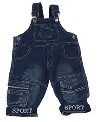 Tmavomodré laclové rifle