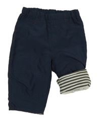 Tmavomodré šusťákové zateplené kalhoty Topolino