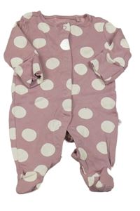 Starorůžový puntíkatý overal Next