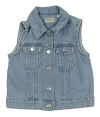 Svetlomodrá rifľová vesta F&F