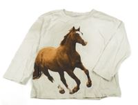 Béžové triko s koněm Zara