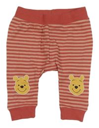 Malinovo-ružové pruhované ľahké tepláky s Púem Disney