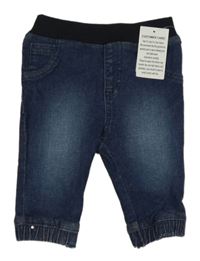 Nové - Tmavomodré jogger cuff rifle s úpletovým pasem Matalan