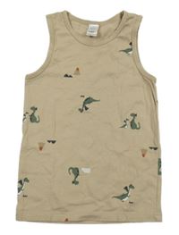 Hnedé tielko s drakmi Topomini