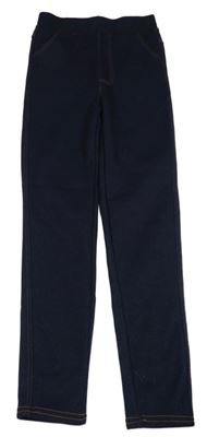 Tmavomodré zateplené tregíny riflového vzhledu