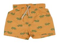 Oranžové plážové kraťasy s krokodílmi  H&M