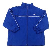 Modrá šušťáková športová funkčná bunda s logom Reebok
