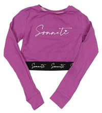 Ružové crop tričko s logom Sonneti
