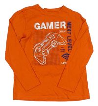 Oranžové triko s ovladačem Primark