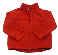 Červená fleecová prepínaci mikina H&M